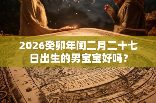 2026癸卯年闰二月二十七日出生的男宝宝好吗？