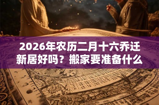 2026年农历二月十六乔迁新居好吗？搬家要准备什么东西？