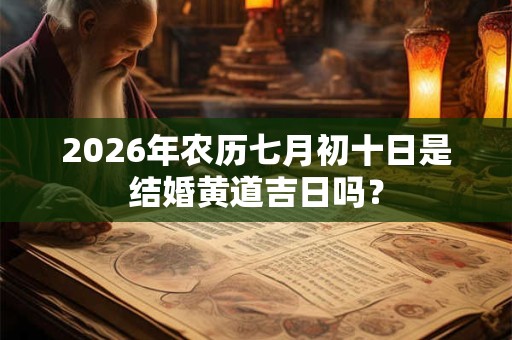 2026年农历七月初十日是结婚黄道吉日吗? 2026年农历七月初十日是结婚黄道吉日吗?