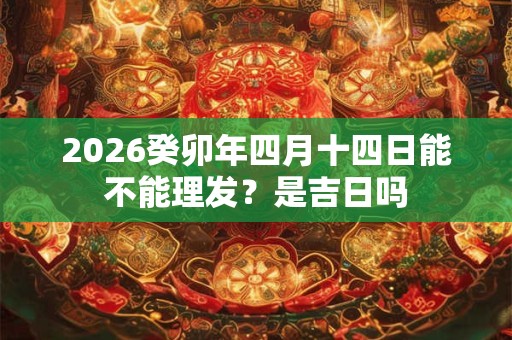 2026癸卯年四月十四日能不能理发？是吉日吗