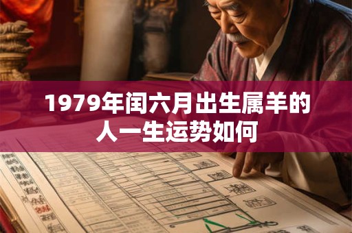 1979年闰六月出生属羊的人一生运势如何