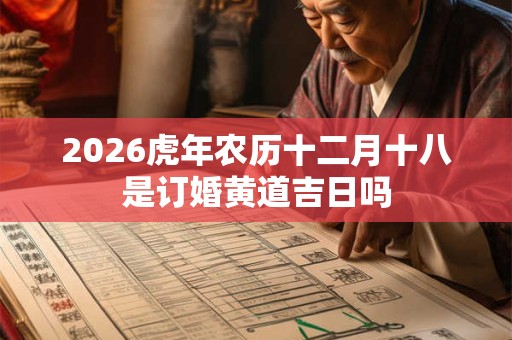 2026虎年农历十二月十八是订婚黄道吉日吗