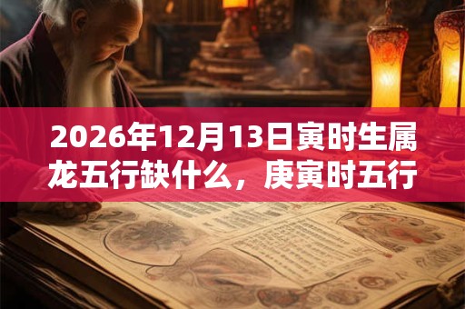 2026年12月13日寅时生属龙五行缺什么，庚寅时五行缺什么
