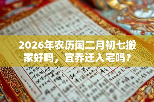 2026年农历闰二月初七搬家好吗，宜乔迁入宅吗？