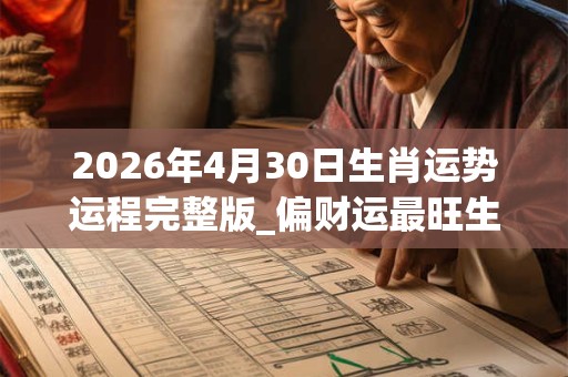 2026年4月30日生肖运势运程完整版_偏财运最旺生肖 2026年4月30日生肖运势运程完整版_偏财运最旺生肖