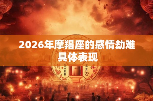 2026年摩羯座的感情劫难 具体表现 2026年摩羯座的感情劫难 具体表现