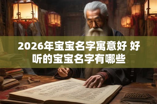 2026年宝宝名字寓意好 好听的宝宝名字有哪些 2026年宝宝名字寓意好 好听的宝宝名字有哪些