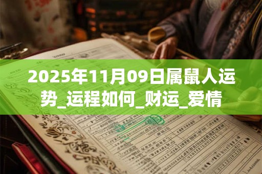 2025年11月09日属鼠人运势_运程如何_财运_爱情