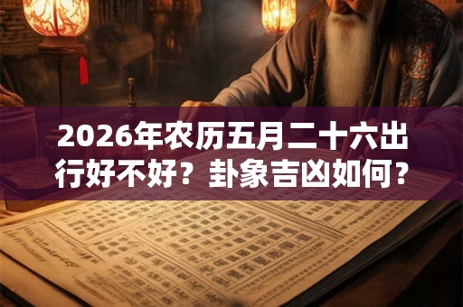 2026年农历五月二十六出行好不好？卦象吉凶如何？