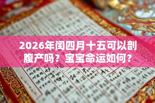 2026年闰四月十五可以剖腹产吗?宝宝命运如何? 2026年闰四月十五可以剖腹产吗?宝宝命运如何?