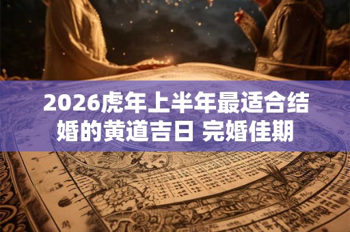 2026虎年上半年最适合结婚的黄道吉日 完婚佳期