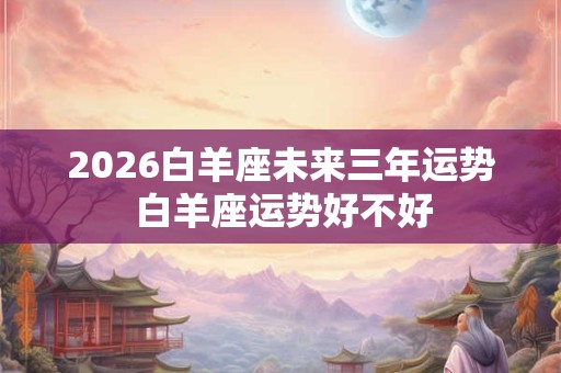 2026白羊座未来三年运势 白羊座运势好不好