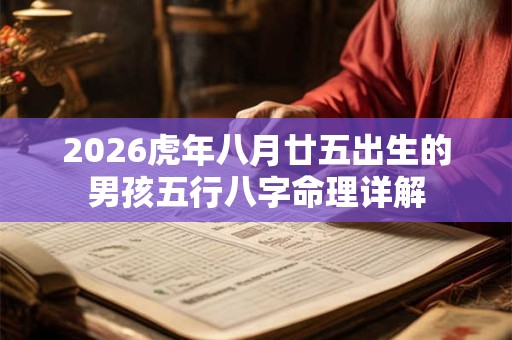 2026虎年八月廿五出生的男孩五行八字命理详解 2026虎年八月廿五出生的男孩五行八字命理详解