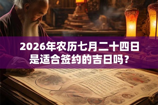 2026年农历七月二十四日是适合签约的吉日吗? 2026年农历七月二十四日是适合签约的吉日吗?