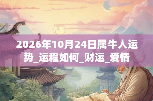 2026年10月24日属牛人运势_运程如何_财运_爱情