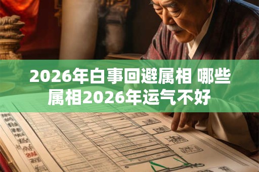 2026年白事回避属相 哪些属相2026年运气不好