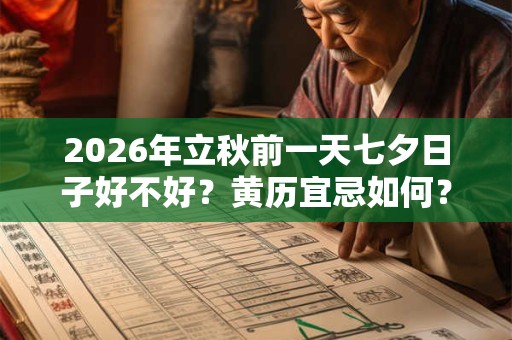 2026年立秋前一天七夕日子好不好？黄历宜忌如何？