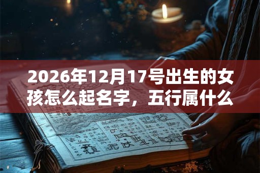 2026年12月17号出生的女孩怎么起名字,五行属什么 2026年12月17号出生的女孩怎么起名字,五行属什么