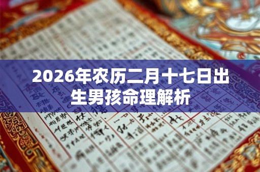 2026年农历二月十七日出生男孩命理解析