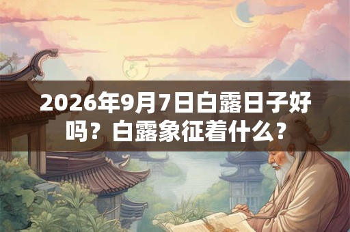2026年9月7日白露日子好吗？白露象征着什么？