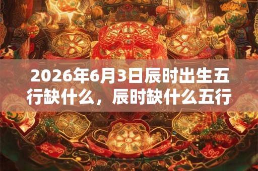 2026年6月3日辰时出生五行缺什么，辰时缺什么五行