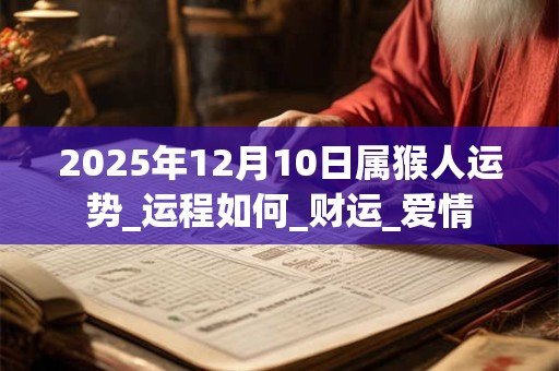 2025年12月10日属猴人运势_运程如何_财运_爱情 2025年12月10日属猴人运势_运程如何_财运_爱情