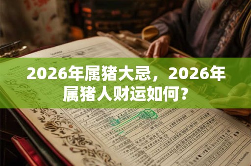 2026年属猪大忌,2026年属猪人财运如何? 2026年属猪大忌,2026年属猪人财运如何?