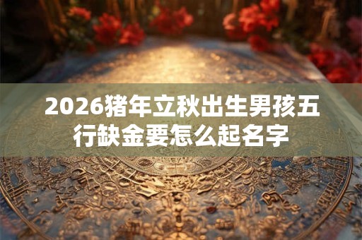 2026猪年立秋出生男孩五行缺金要怎么起名字 2026猪年立秋出生男孩五行缺金要怎么起名字