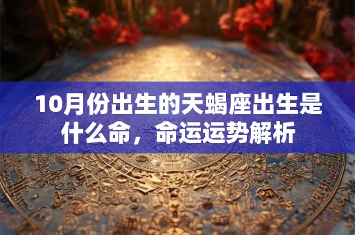 10月份出生的天蝎座出生是什么命，命运运势解析