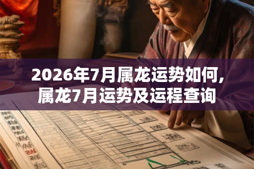 2026年7月属龙运势如何,属龙7月运势及运程查询 2026年7月属龙运势如何,属龙7月运势及运程查询