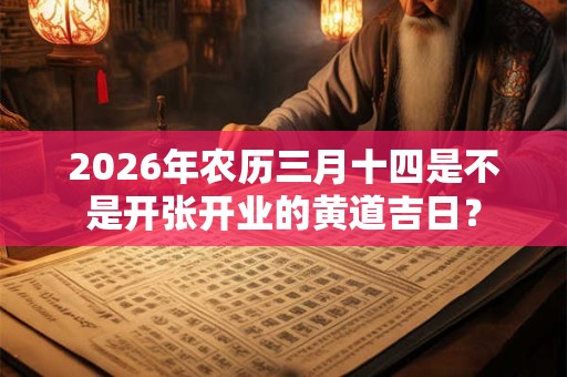2026年农历三月十四是不是开张开业的黄道吉日? 2026年农历三月十四是不是开张开业的黄道吉日?