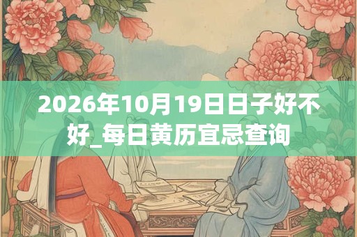 2026年10月19日日子好不好_每日黄历宜忌查询