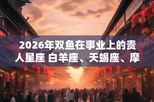 2026年双鱼在事业上的贵人星座 白羊座、天蝎座、摩羯座 2026年双鱼在事业上的贵人星座 白羊座、天蝎座、摩羯座