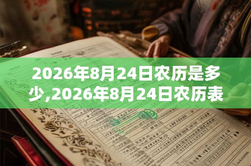 2026年8月24日农历是多少,2026年8月24日农历表 2026年8月24日农历是多少,2026年8月24日农历表