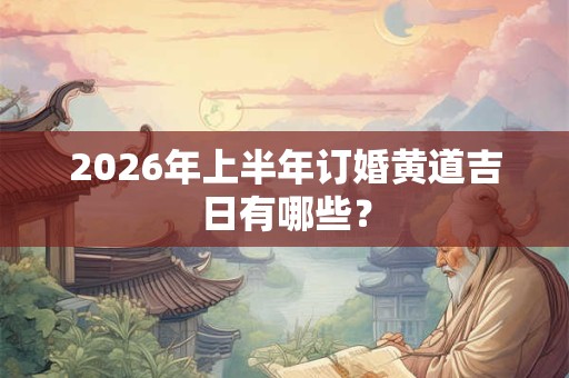 2026年上半年订婚黄道吉日有哪些? 2026年上半年订婚黄道吉日有哪些?