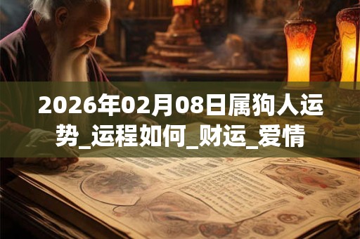 2026年02月08日属狗人运势_运程如何_财运_爱情 2026年02月08日属狗人运势_运程如何_财运_爱情