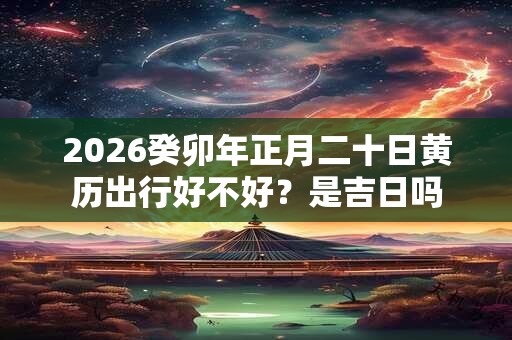 2026癸卯年正月二十日黄历出行好不好？是吉日吗