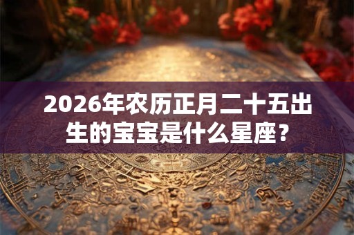 2026年农历正月二十五出生的宝宝是什么星座? 2026年农历正月二十五出生的宝宝是什么星座?