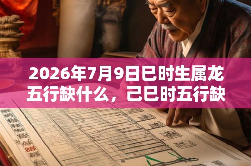 2026年7月9日巳时生属龙五行缺什么,己巳时五行缺什么 2026年7月9日巳时生属龙五行缺什么,己巳时五行缺什么