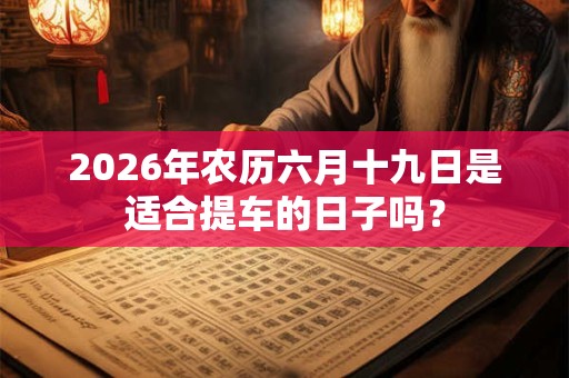 2026年农历六月十九日是适合提车的日子吗？