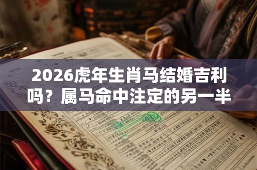 2026虎年生肖马结婚吉利吗?属马命中注定的另一半 2026虎年生肖马结婚吉利吗?属马命中注定的另一半