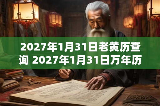 2027年1月31日老黄历查询 2027年1月31日万年历黄道吉日 2027年1月31日老黄历查询 2027年1月31日万年历黄道吉日