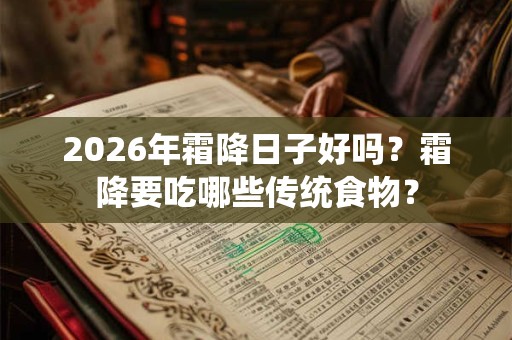 2026年霜降日子好吗?霜降要吃哪些传统食物? 2026年霜降日子好吗?霜降要吃哪些传统食物?