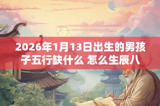 2026年1月13日出生的男孩子五行缺什么 怎么生辰八字取名 2026年1月13日出生的男孩子五行缺什么 怎么生辰八字取名
