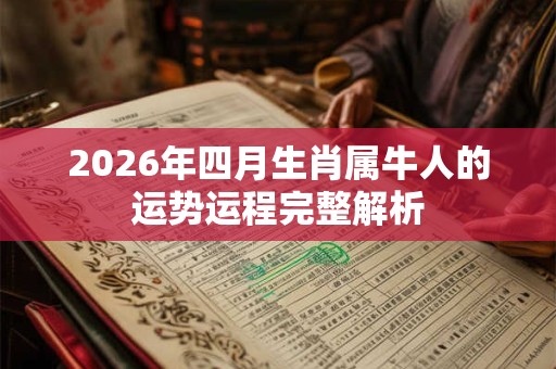 2026年四月生肖属牛人的运势运程完整解析
