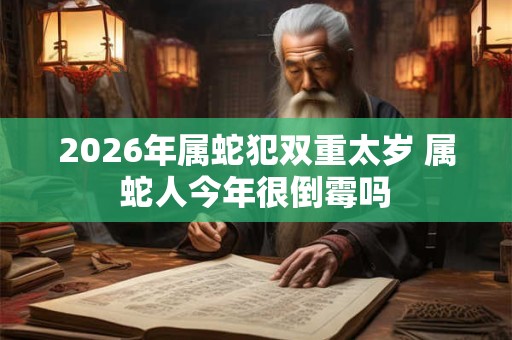 2026年属蛇犯双重太岁 属蛇人今年很倒霉吗