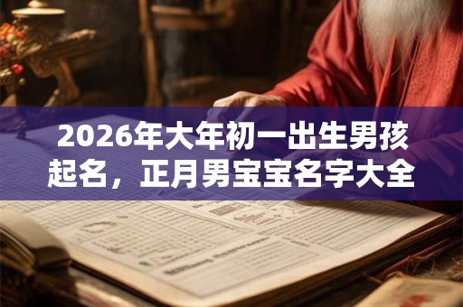 2026年大年初一出生男孩起名,正月男宝宝名字大全 2026年大年初一出生男孩起名,正月男宝宝名字大全