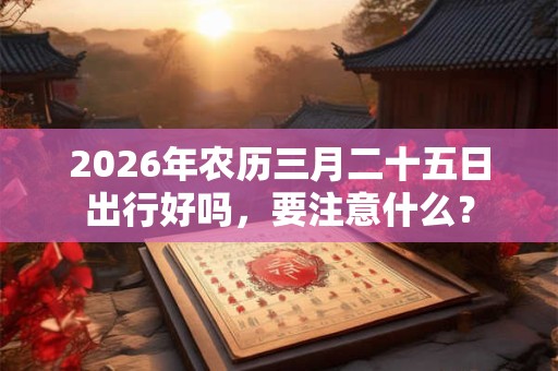 2026年农历三月二十五日出行好吗,要注意什么? 2026年农历三月二十五日出行好吗,要注意什么?