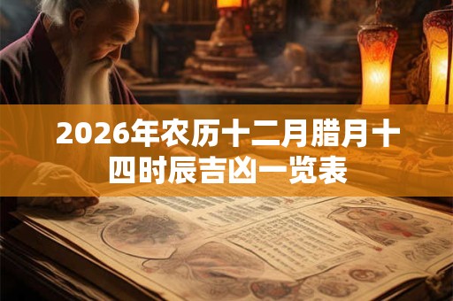 2026年农历十二月腊月十四时辰吉凶一览表 2026年农历十二月腊月十四时辰吉凶一览表