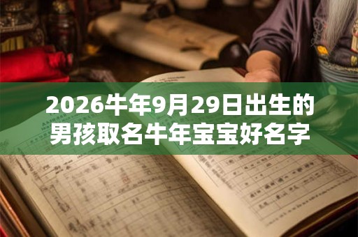 2026牛年9月29日出生的男孩取名牛年宝宝好名字
